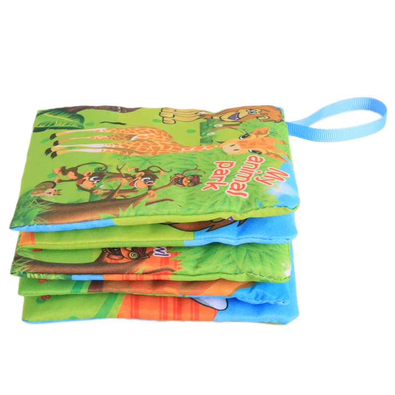 10 pages Baby Cloth Books Toys Infant Kids Early Development Educational Colorful Unfolding Activity Book