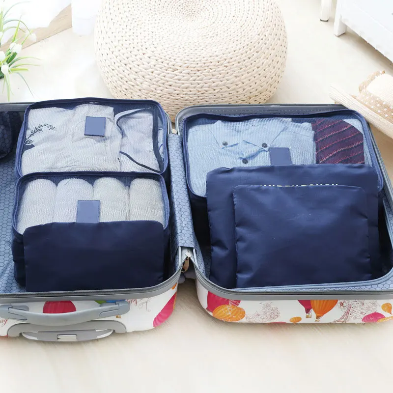 Набор кубиков для упаковки в путешествие, набор туалетных принадлежностей, сумка для багажа, дорожные органайзеры, сумки для хранения, мног... от AliExpress WW