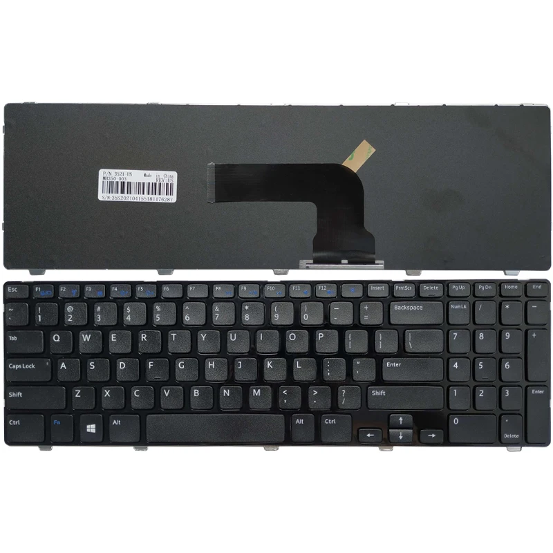 Новая клавиатура для ноутбука США DELL Inspiron 15 3521 15R 5521 черная с английской