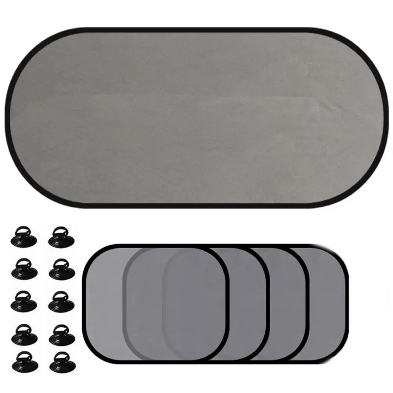 5 pcs sunshade sets Автомобильная Солнцезащитная шторка, нейлоновая сетка, автомобильные солнцезащитные очки, защита от ультрафиолета, от солнца, козырек, Передняя Задняя и боковая - Color: 5 pcs sunshade sets