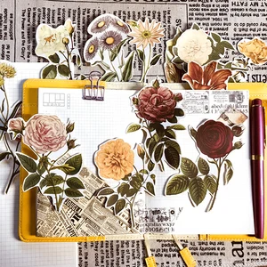 20 шт Ретро-наклейка вручную учетной записи материала розового стикеры tn вручную учетной записи стикеры Большие размеры цветок фотоальбом 