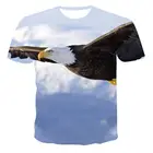 Новая футболка с круглым вырезом Мужская Высококачественная Мужская и женская футболка с коротким рукавом с 3D-принтом бабочки орела