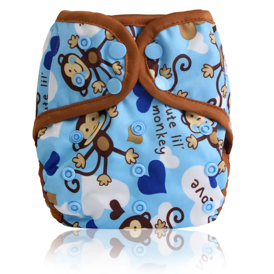 DP60-1 Miababy один размер тканевые подгузники, моющиеся и многоразовые, подходит для детей 3-15 кг - Цвет: DP60-1