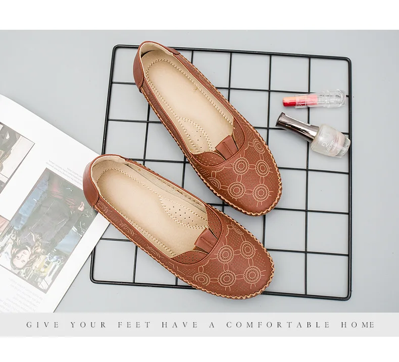 2019 г. Весенне-осенняя повседневная обувь для мам тонкие туфли среднего возраста