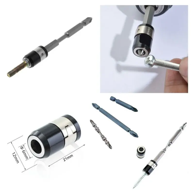 

5PCS Magnetizer Ring 21mm Removable Magnetic Metal Screwdriver Bit 21 * 12 Mm