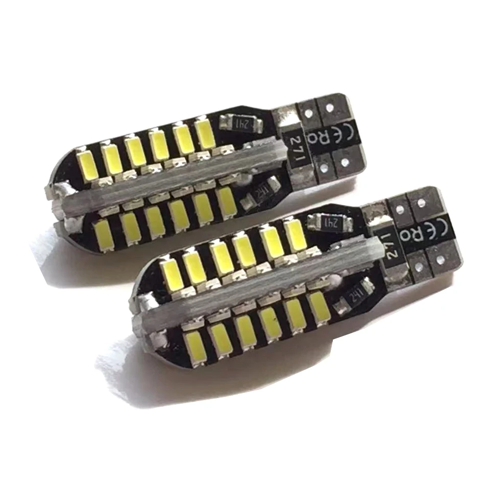 

4 Pcs W5W T10 168 192 48 3014 SMD Car LED License Plate Lights Turn Signal Bulbs Reading Interior Lamp Door Light DC 12V White