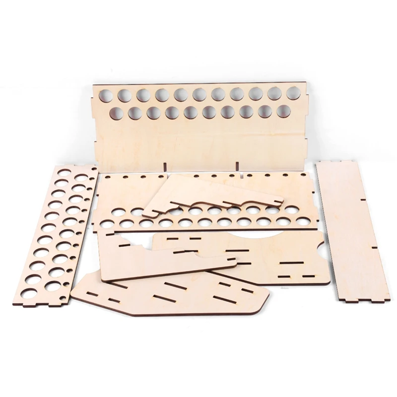 63 отверстия деревянные пигментные бутылки органайзер для хранения цветных