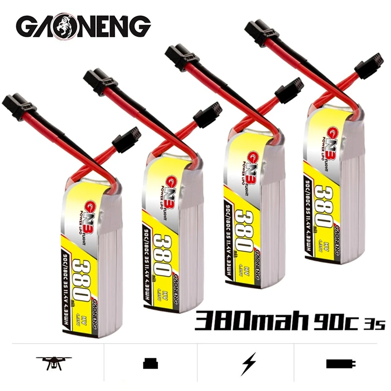 2/4/6/8/10 шт. Max180C GNB HV Lipo батарея 380mah 3S 11 4 V 90C XT30U-F Plug для BETAFPV Beta75X Beta65X 2S Whoop Drones parts |