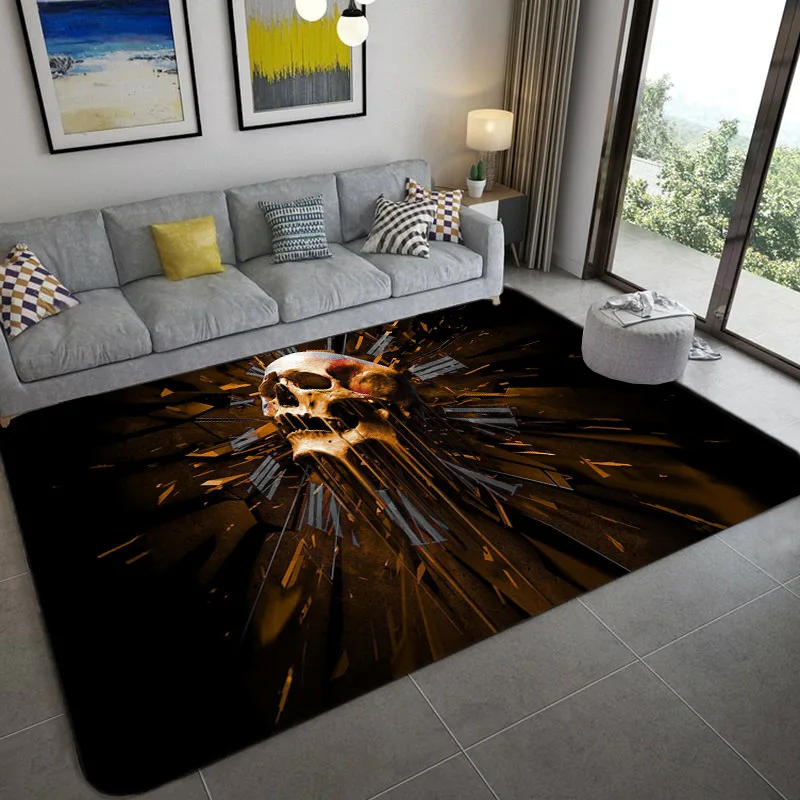 Ковры с геометрическим рисунком черепа и 3D принтом для гостиной спальни
