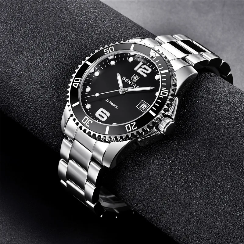 Мужские автоматические механические часы BENYAR роскошные брендовые