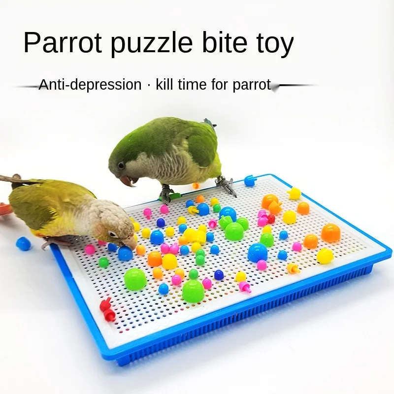 

Plastic Bird Toys Parrot Toys Biting Intelligence Training Supplies Anti Depression Training Toy Bird Accessories Supplies ZA177