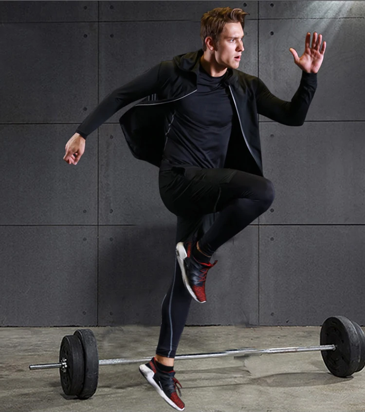 

Gym Workout Clothing Men Summer Fitness Sweat Gym Leggings Compression Top Sports Running Jogger Sportswear Tracksuit Set Male
