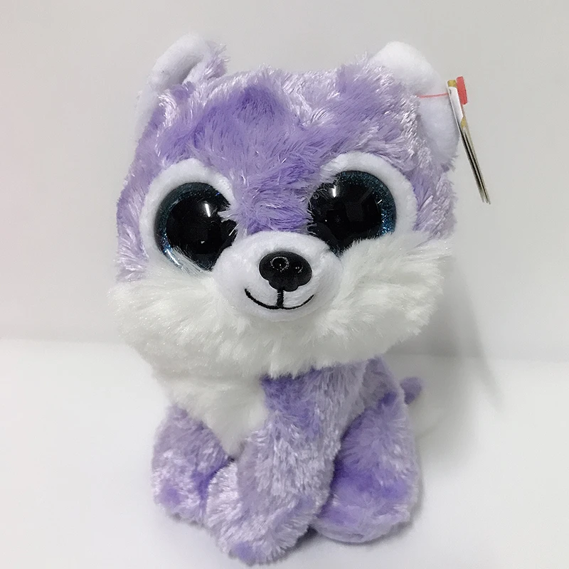 15 см Ty Beanie Wolf игрушка с животными блестящие большие глаза нефрит ирис Sierra Мягкая