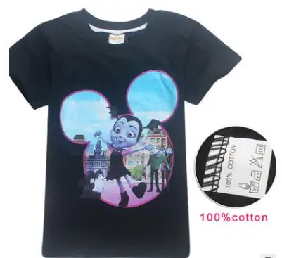 Детский осенний популярный стильный с героями мультфильма Моана Vampirina футболки