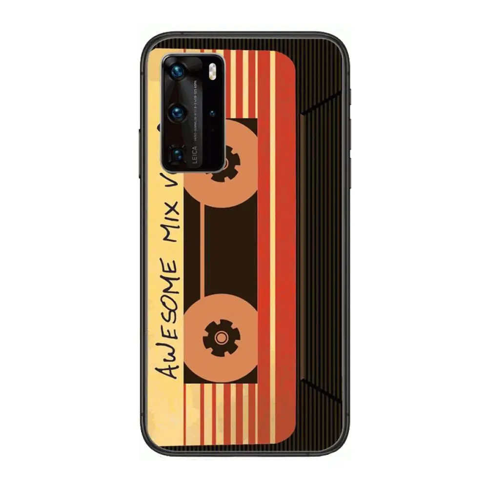 

Classic Retro Audio Tape Old Phone Case For Huawei P 40 30 20 10 9 8 Lite E Pro Plus Black Etui Coque Painting Hoesjes comic fa
