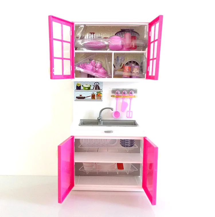 Игрушка для ролевых игр 3 в 1 имитация кухонного набора инструменты шкафа посуда