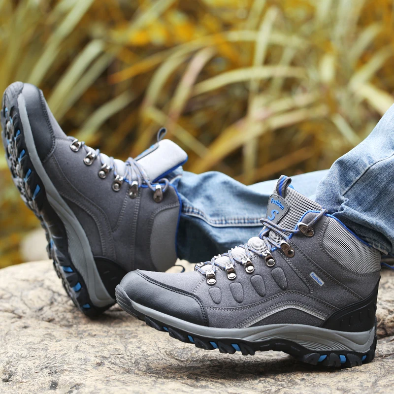 

Unisex Outdoor Hiking Shoes For Men Women Durable Waterproof Climbing Shoes Tactical Boots Non-slip Mountain Trekking Sneakers