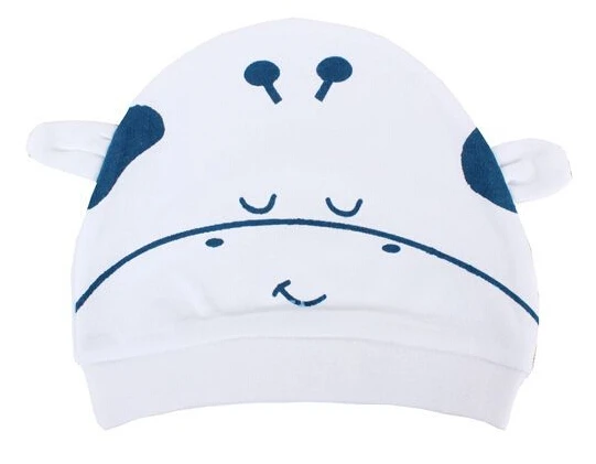 Детская шапочка с рисунком для мальчиков и девочек новорожденных хлопковая