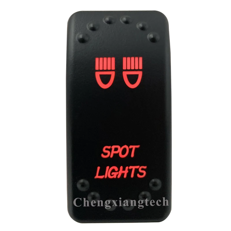 

12V 20A / 24V 10A Dual Red Led 5P On Off SPST Rocker Switch Spot Lights Waterproof for Car Boat Truck Circuit Breaker