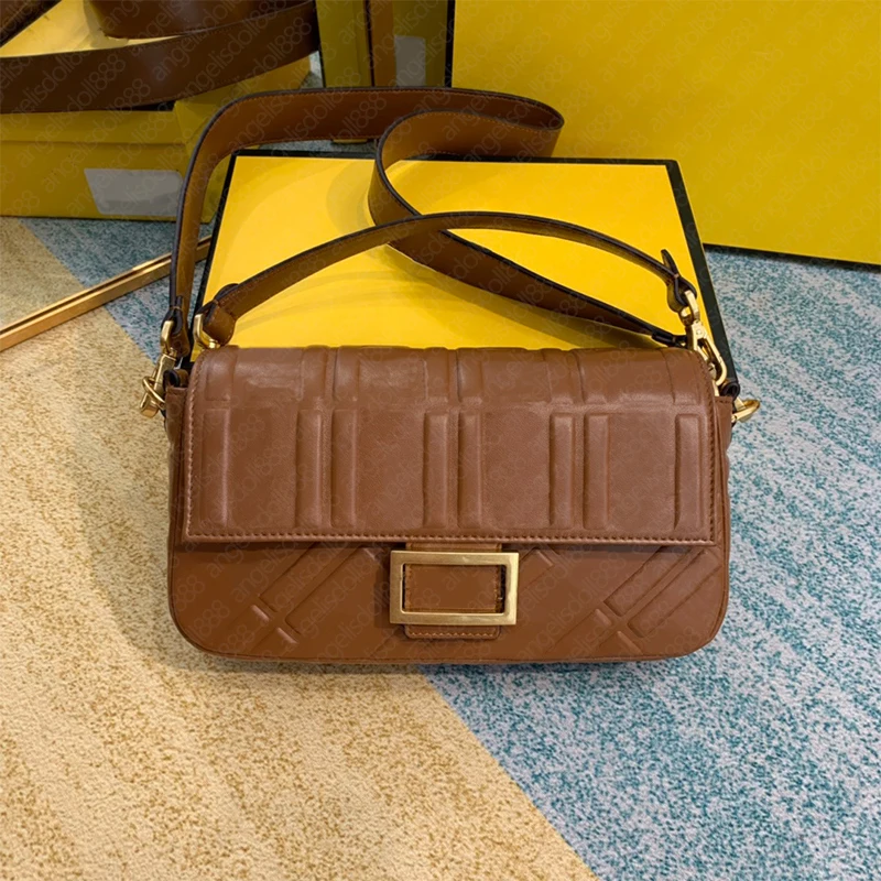 

Сумки на плечо из натуральной кожи для женщин, сумочка-Багет с цепочкой, рельефные брендовые дизайнерские чемоданчики с надписью Tan, 7a