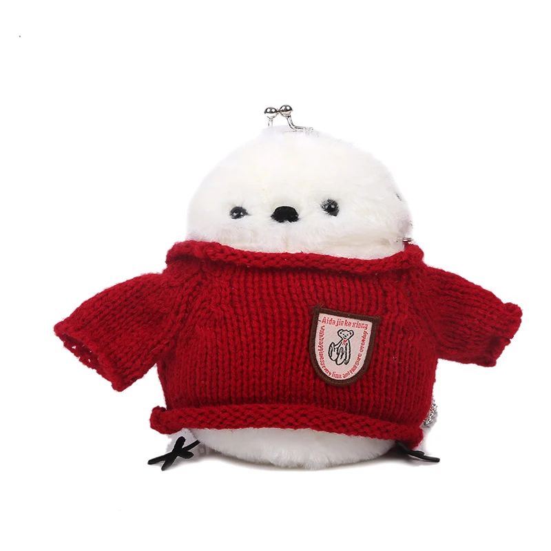 

Милая плюшевая сумка для женщин, новинка 2021, волнистая Корейская версия ins, маленькая свежая и забавная кукла, сумка-мессенджер на цепочке че...