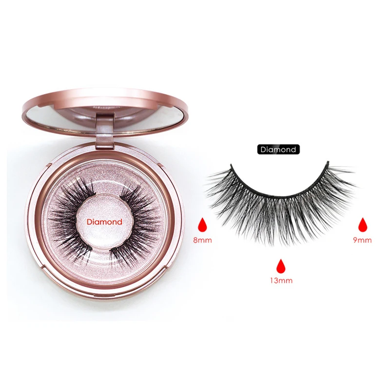 Natural Thick Magnetic Eyeliner Eyelashes Set No Glue Prevent Allergy Handmade Magnetic Fake Eyelashes With Eyelashes Applicator - Цвет: MP101Di