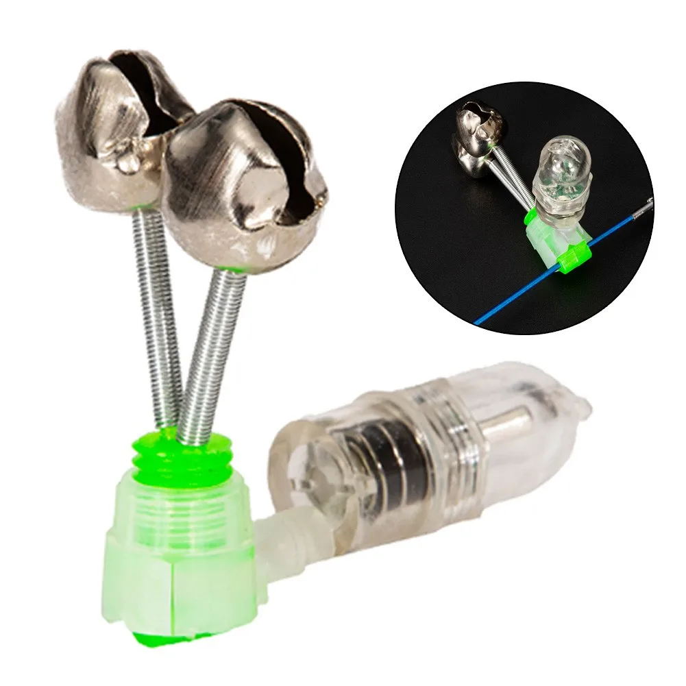 

LED Night Fishing Rod Tip Light & Bells Kit Smart Sensor Bite Alarm Lamp Fishing Bells+Lights Iscas Pesca Fish Tackle Accessory
