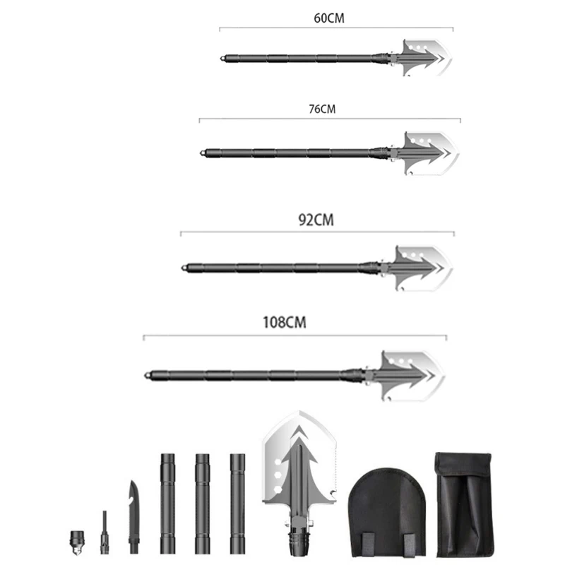 

Multi Tool Outdoor Hiking Camping Gear Accessories Tactical Military Folding Shovel Knife Survival Snow Equipment Digging Tool