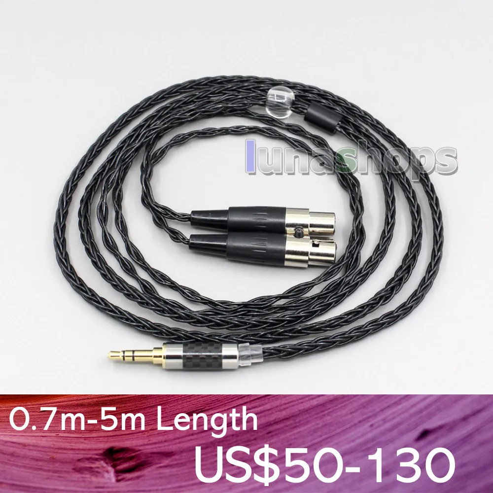 

LN006444 XLR 6.5mm 8 Core OCC Silver Mixed Headphone Cable For Meze Empyrean Headphone