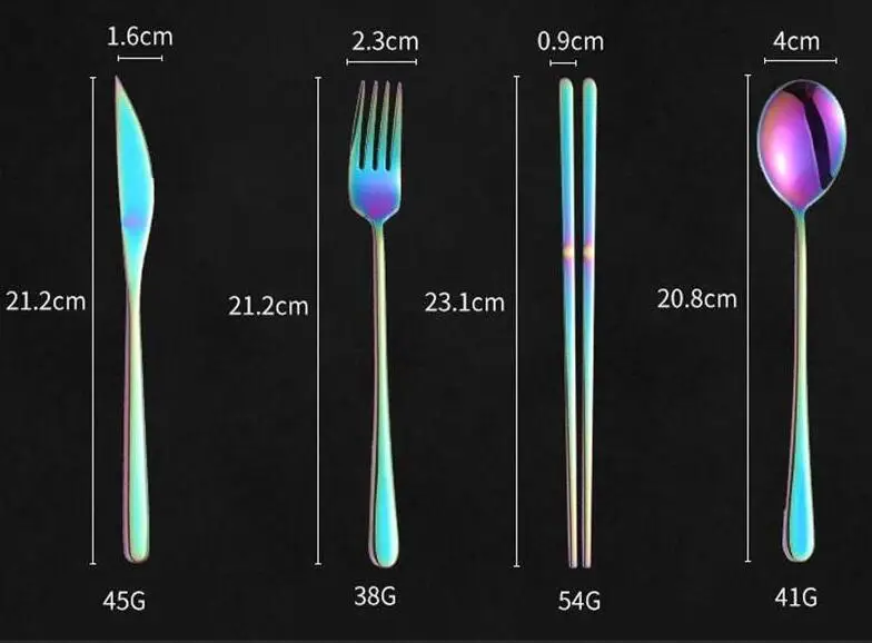 Набор столовых приборов из нержавеющей стали с длинной ручкой корейский стиль
