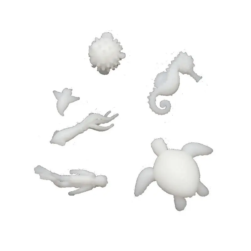 

6Pc Silicone Mini Marine Modeling Beach Turtle Squid Resin Mold Jewelry Filling 40JF