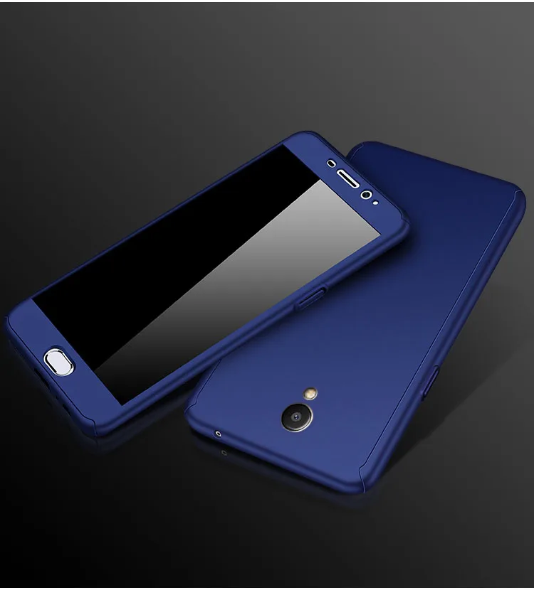 Blue Чехол для телефона Missbuy для Meizu M3 M5 M6 Note MS6 Pro 7 E2 E3 360 Полное покрытие для Meizu Meilan S6 противоударный чехол+ закаленное стекло - Цвет: Blue