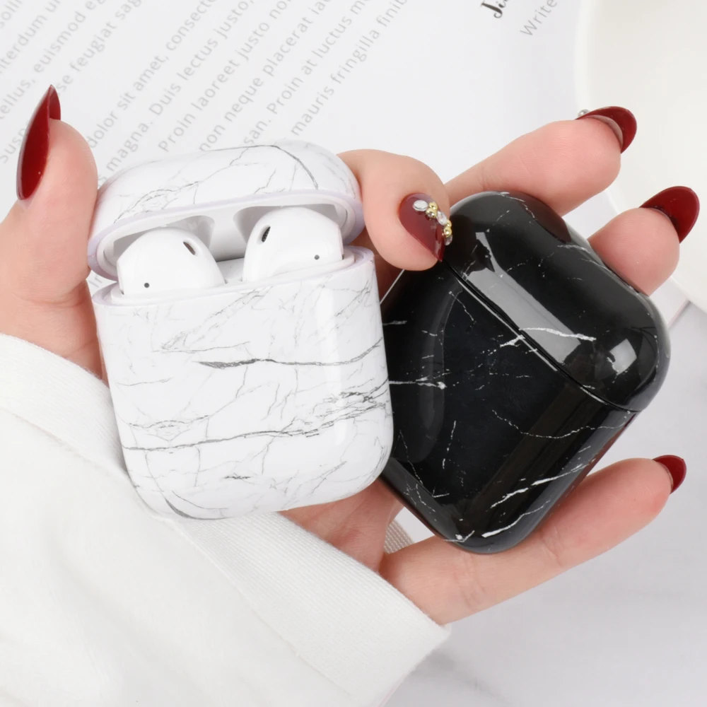 Чехол для Airpods 1/2 мраморный узор чехол наушников и жесткий из поликарбоната