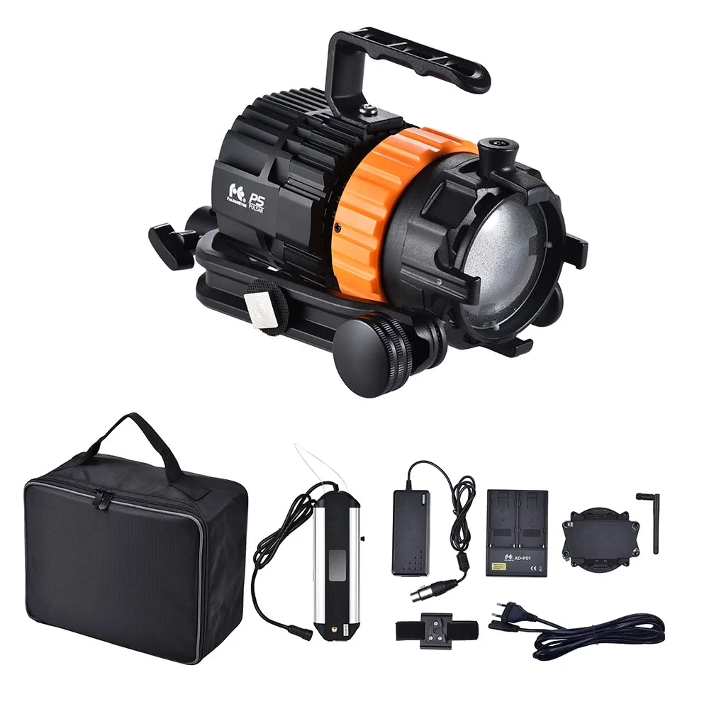 FalconEyes Pulsar5 50W 5600K светодиодный мини-прожектор Фокусируемый затемнения безвентиляторный с 4-лист двери сарая/раздельно Управление/Сумка