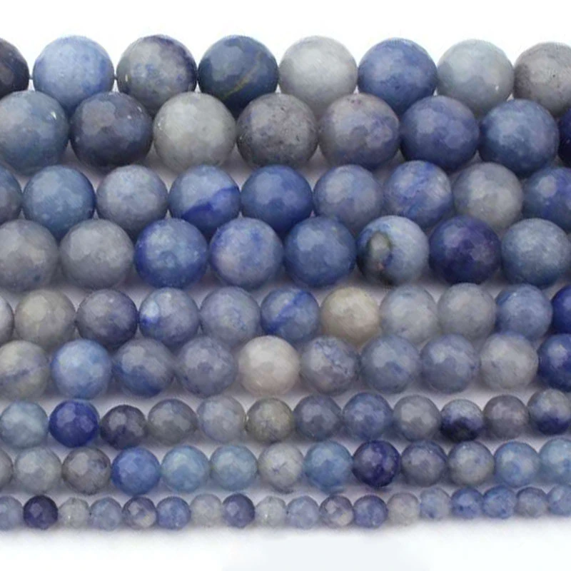 15 &quotнитка натуральный камень Бусины гладкие сапфиры круглые свободные бусины