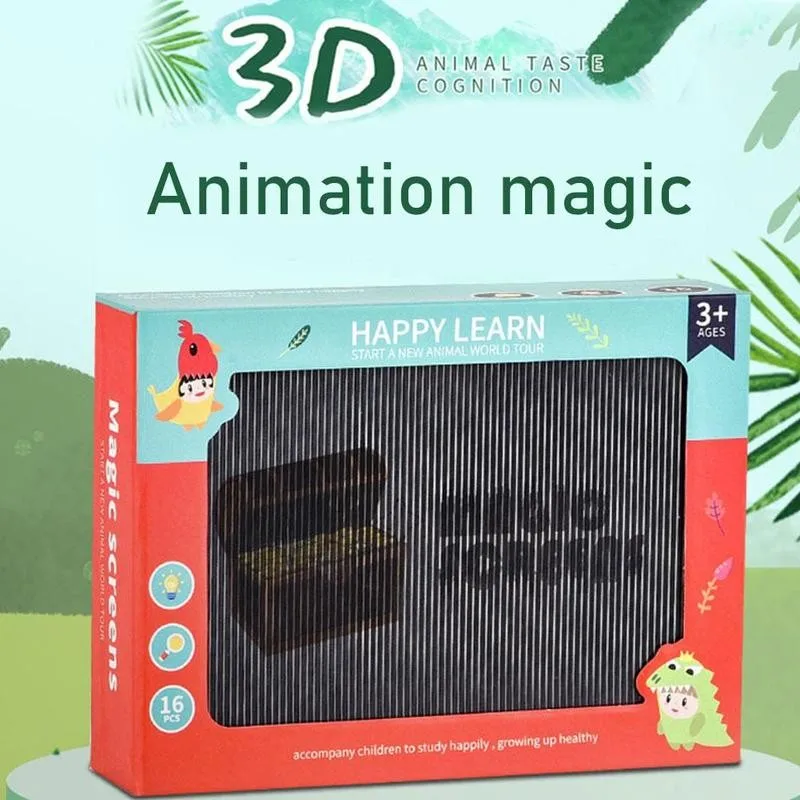 

3D анимационные Волшебные животные карты Монтессори игрушки для детей когнитивные Раннее Обучение слов игрушка английский флэш-образовани...