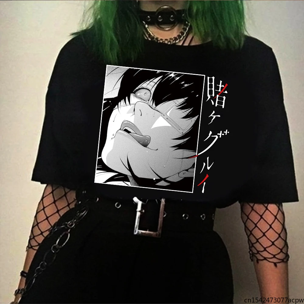 

Anime Kakegurui Shirt Harajuku Tops Midari Ikishima Kawaii Streetswear Tee Tops Unisex Tee