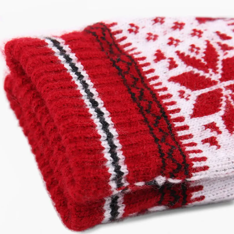 

1 Pairs Soft Warm Full Fingers Gloves Touch Screen Mittens Outdoors Anti-Slip Gloves Winter Autumn Couple Knitted Gloves Unisex