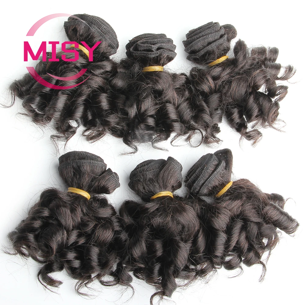 Curly Hair Weave Bundles 6 Deal Cheap Wholesale Price Brazilian Virgin Human Extensions Natural Black | Шиньоны и парики