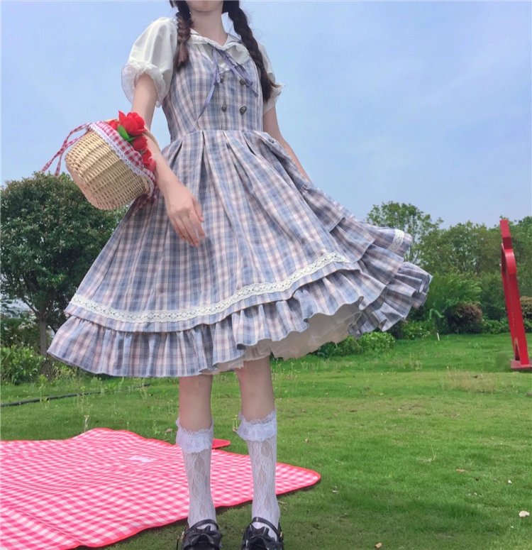 Платье в клетку для девочек винтажный приталенный сарафан клетку|Платья стиле