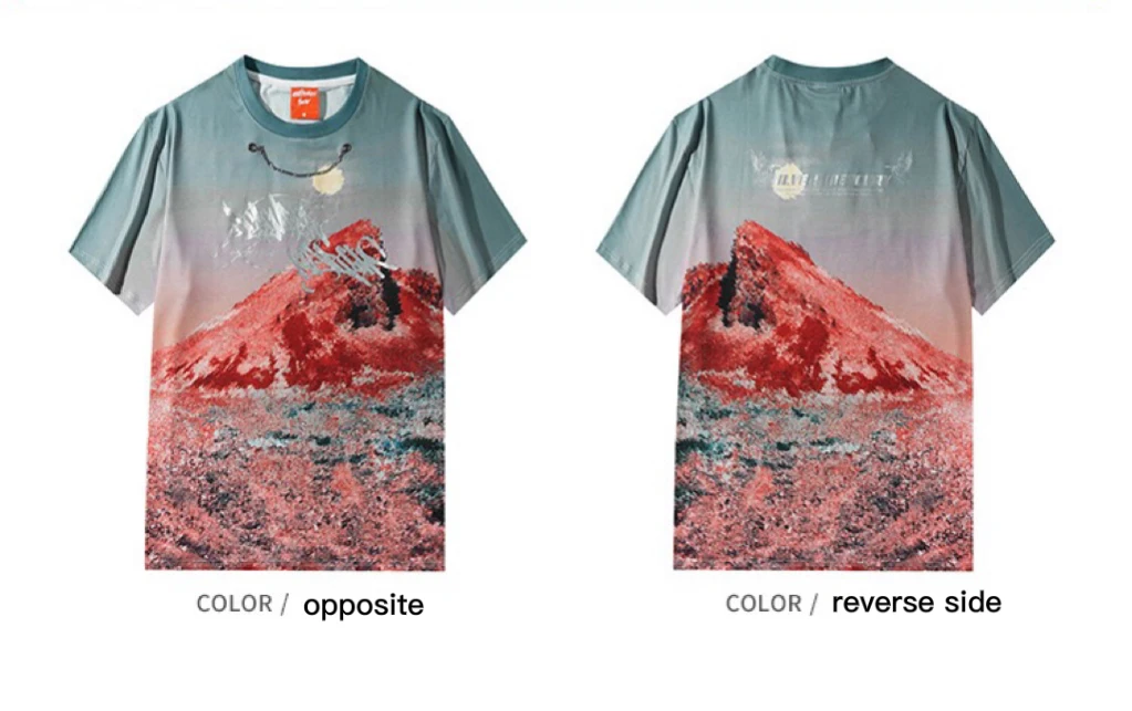 

2020 Summer Hip-hop Punk Tie-dye Oversized T Shirt For Men Sports Loose Anime Graphic T-shirts For Friends And Couples Clothes