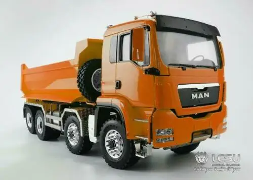 LESU 8*8 передний гидравлический самосвал грузовик 1/14 RC DIY мужская модель окрашенный