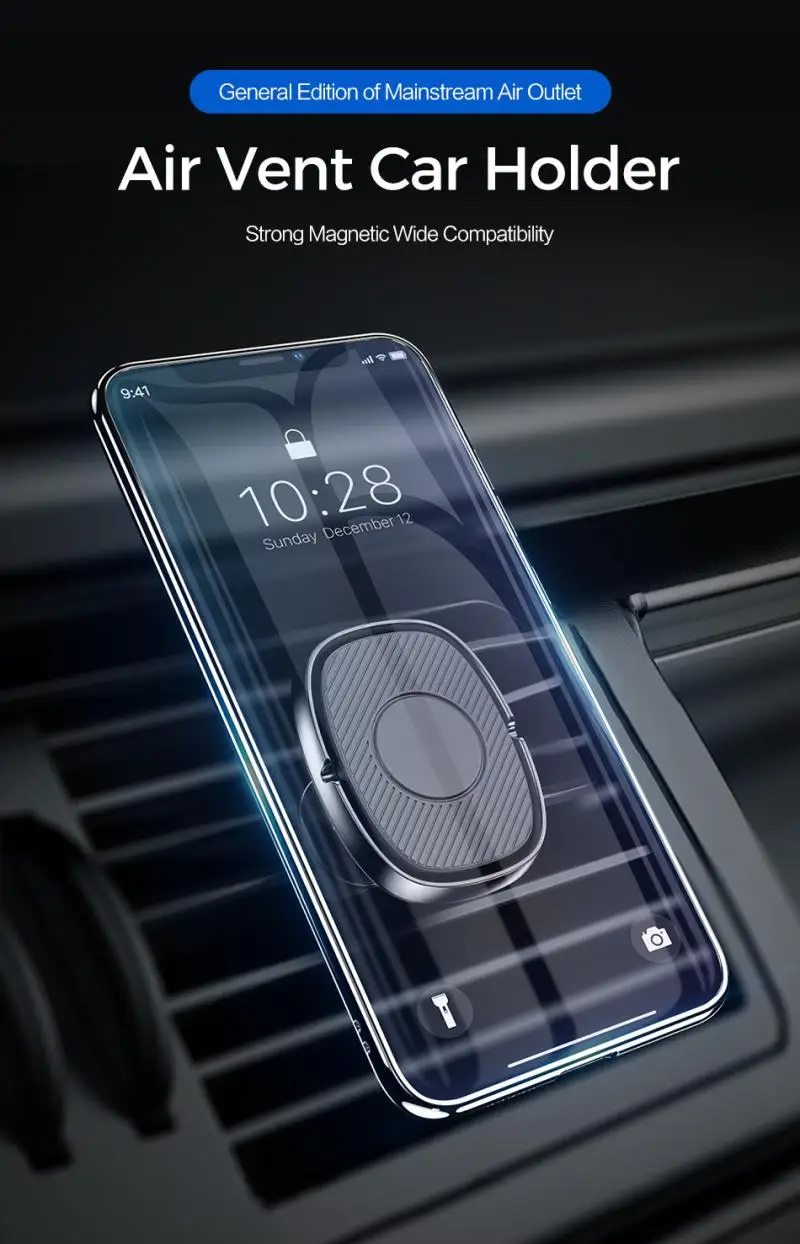 360 Rotation Mini Car Phone Holder For Huawei P30 Universal GPS Magnetic Dashboard IPhone Bracket Support | Автомобили и