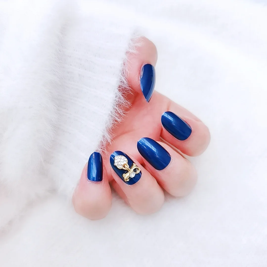 24 шт. короткий пресс для ногтей с цветочным узором|Накладные ногти| |