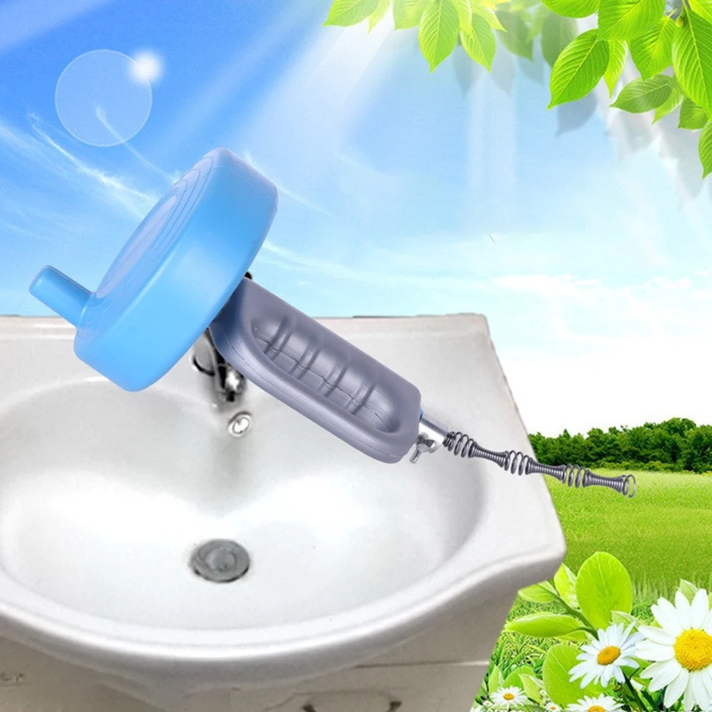 

Drain Snake Sink Hair Clog Remover Steel Pipe Cable Kitchen Pipes Hand Tool