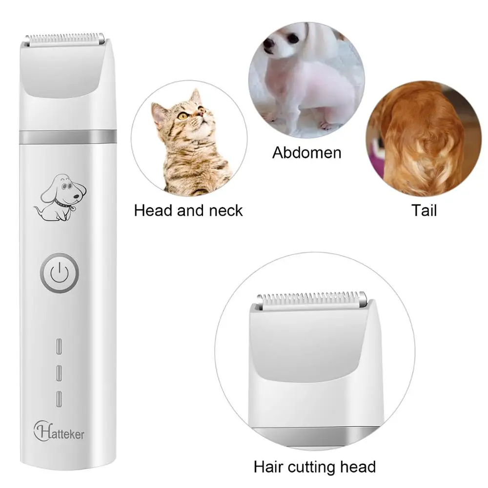 HATTEKER триммер для собак профессиональные ножницы стрижки домашних животных 3 в 1 USB