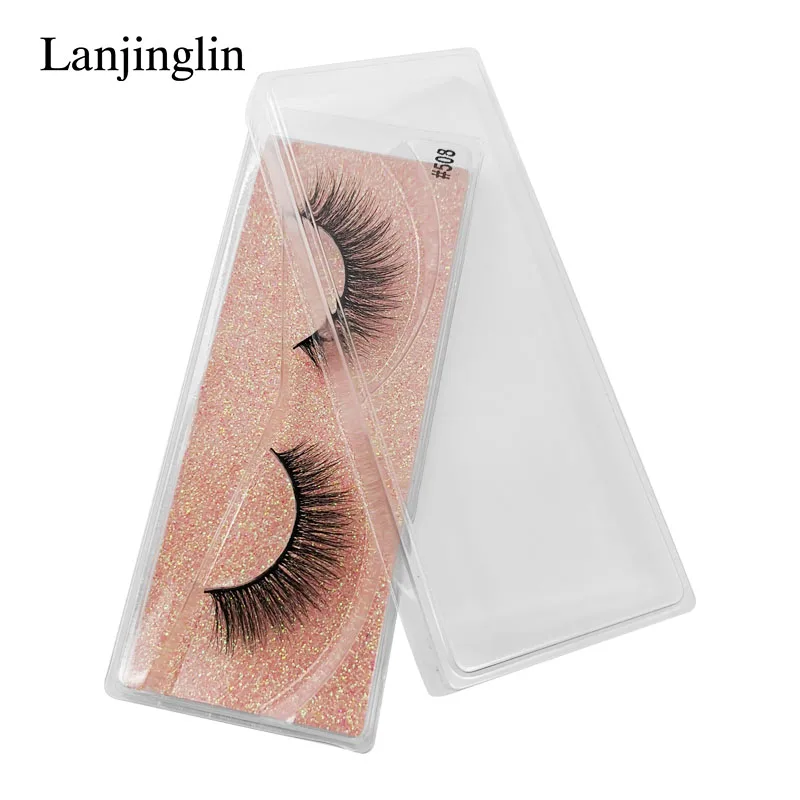 LANJINGLIN, 1 пара, 3d, норковые накладные ресницы, натуральные, длинные, накладные ресницы, для наращивания, сексуальные, для макияжа, красивые, бесклевые, оптом