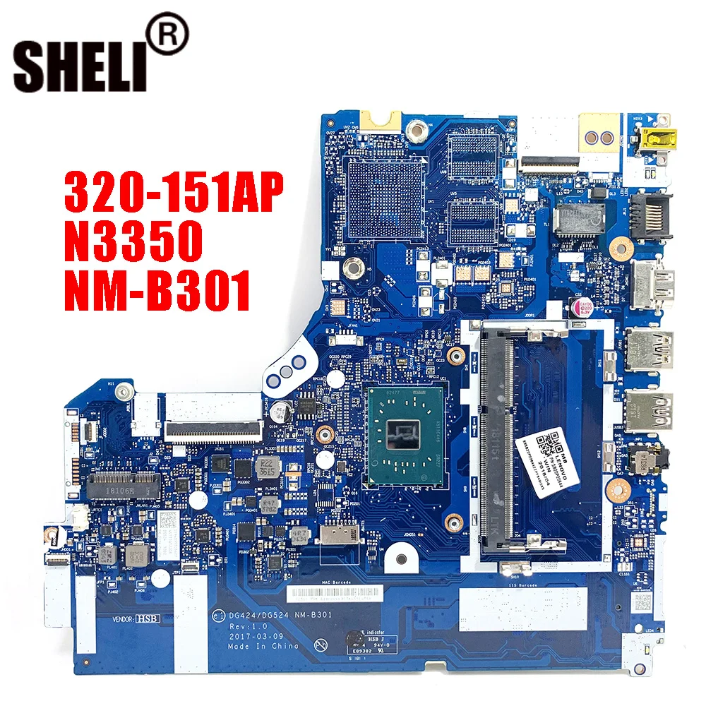 NM-B301 для Lenovo 320-15IAP материнская плата ноутбука DG424 DG524 Материнская Плата ЦП N3350 DDR3 100%