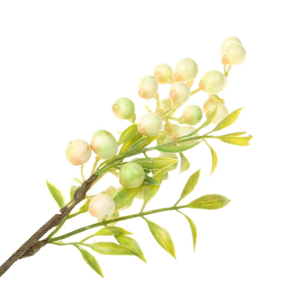 

1Piece Handmade Artificial Fresh Plant Flower Fruit Berries Branches Wedding Party Bouquet Home Cafe Beautify Decor Crafts