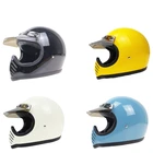 Профессиональный мотоциклетный шлем в винтажном стиле, полнолицевой шлем, MOTO-3 точки, одобренный, светильник стеклопластиковый корпус для мужчин